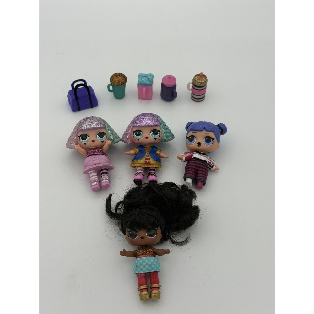 Lot L.O.L. Surprise Dolls MGA Mini Fashion Dolls Pets Accessories Bottles Case